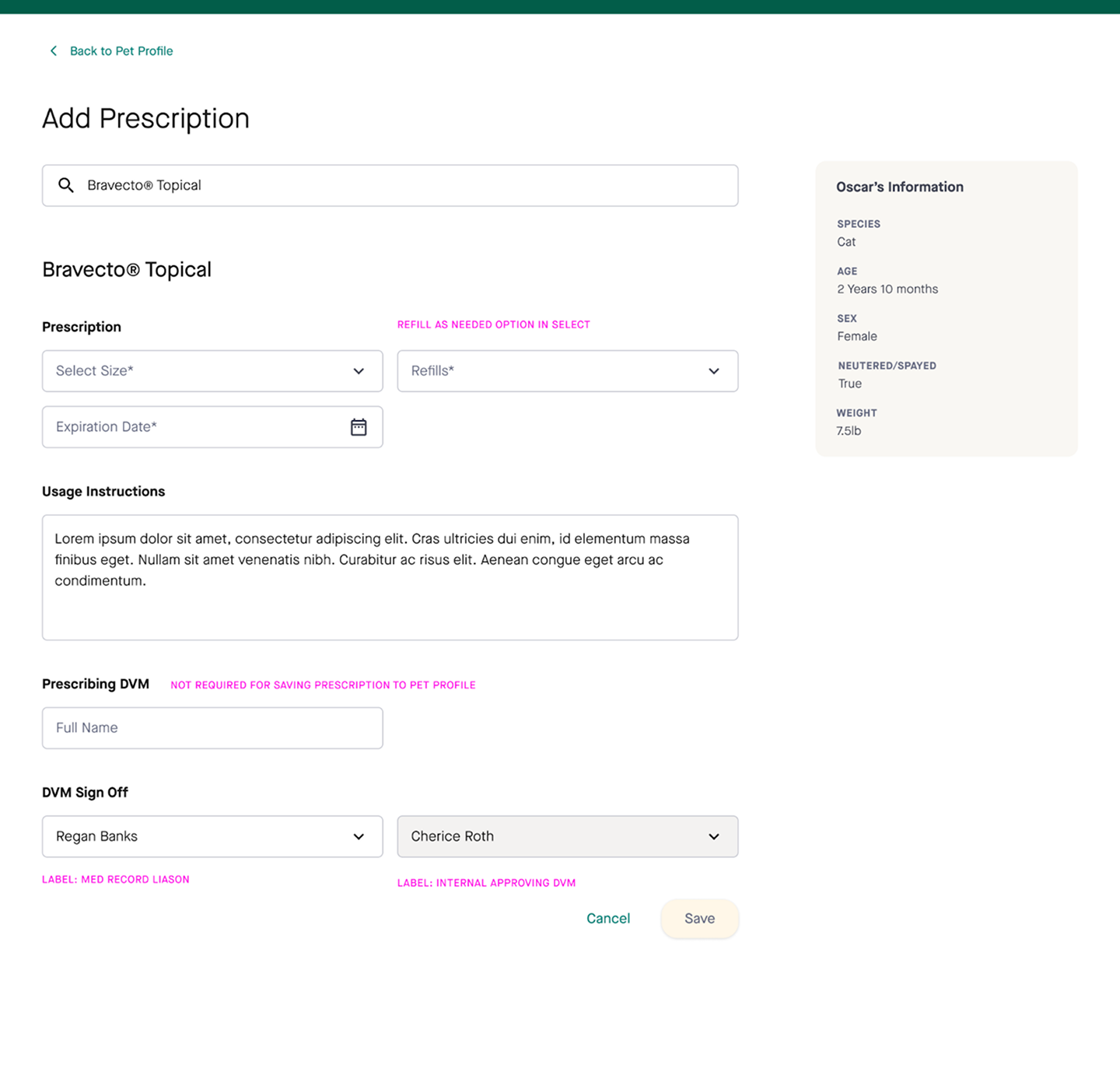 Fuzzy Pharmacy add prescription tooling